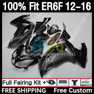 Carénages de moulage par injection pour KAWASAKI NINJA 650R ER-6F ER6 F ER 6F ER6F 12 13 14 15 16 Carrosserie 11DH.37 650-R 2012 2013 2014 2015 2016 650 R 2012-2016 OEM Corps gris argent