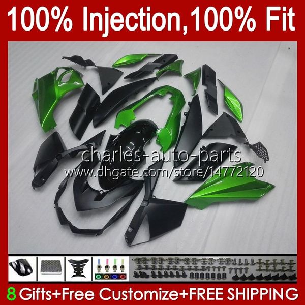 Carénages de moulage par injection pour KAWASAKI NINJA Z-1000 Z 1000 R vert brillant 2010-2013 ans Bodys 15No.34 Z-1000R Z1000 10 11 12 13 Z1000R 2010 2011 2012 2013 carrosserie OEM