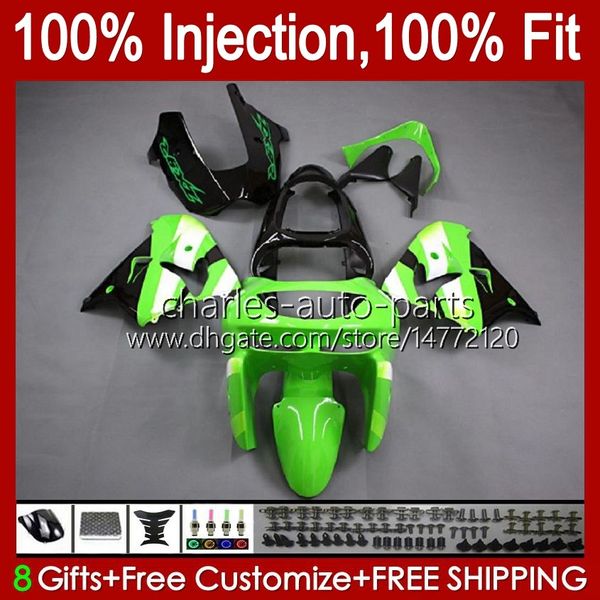 Carénages de moulage par injection pour KAWASAKI NINJA ZX9 R ZX 9R 9 R 900 CC 98-99 Kit de carrosserie 17No.13 ZX900 ZX9R 98 99 00 01 ZX-900 900CC ZX-9R 1998 1999 2000 2001 OEM Corps vert stock