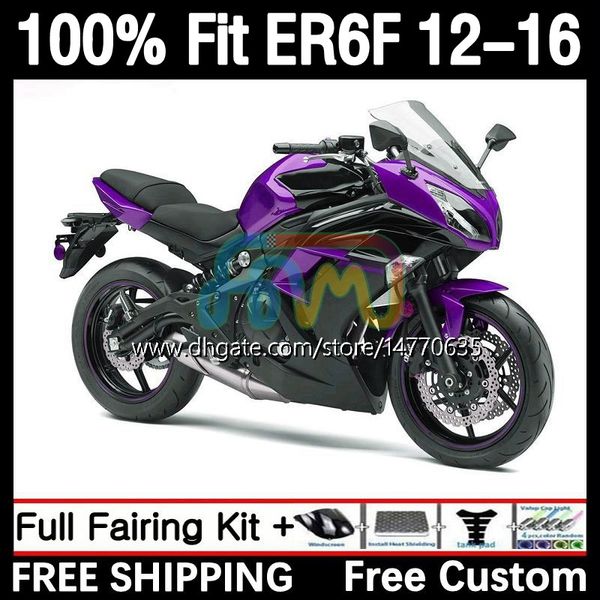 Fares de moisissures d'injection pour Kawasaki ninja 650r er-6f er6 f er 6f er6f 12 13 14 15 16 Bodywork 11dh.56 650-R 2013 2014 2015 2016 650 R 2012-2016 OEM Body Purple Black