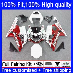 Injectie Mold Backings voor Suzuki GSX-R1000 GSXR1000 K2 00-02 Carrosserie 24NO.19 GSXR 1000 cc 1000cc 00 01 02 Witte rode HOT GSXR-1000 2000 2001 2002 Motorfiets OEM-bodys