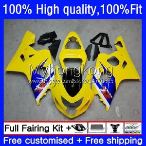 Spuitgietverbarstingen voor Suzuki GSX-R750 K4 750CC GSXR600 GSXR-750 04-05 20NO.14 GSX-R600 GSXR 600 750 CC 04 05 600CC GSXR-600 LICHT GEEL GSXR750 2004 2005 OEM BODYS