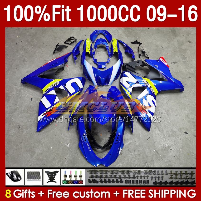 Wtryskowe owiewki formy dla Suzuki GSXR 1000 cm3 GSXR-1000 K9 151NO.210 GSXR1000 2009 2012 2012 2012 2013 2013 2015 2016 1000cc 09 10 11 12 13 14 15 16 Rairing Blue Accion