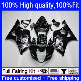 Injectie Mold Backings voor Suzuki GSXR1000 GSX-R1000 Glossy Black K3 2003-2004 Carrosserie 25NO.5 GSXR 1000 CC 1000CC 2003 2004 GSXR-1000 03 04 Motorfiets OEM-bodys