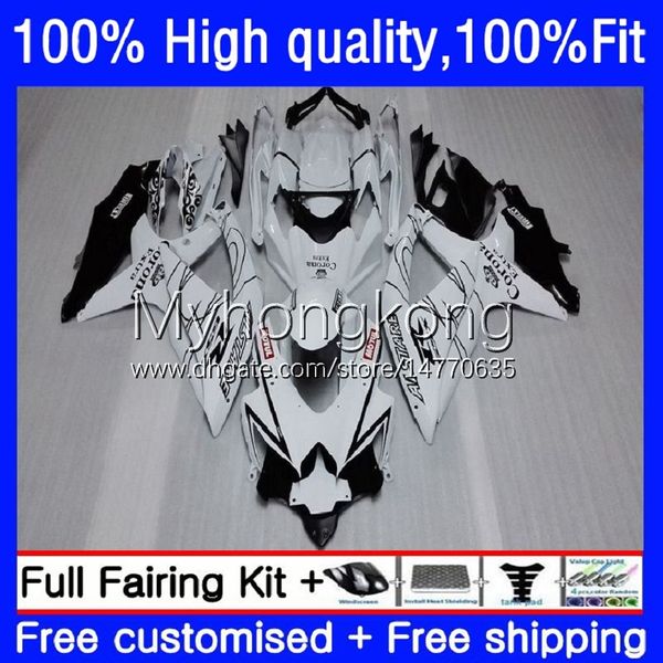 Carenados de molde de inyección para SUZUKI GSXR600 GSXR-750 750CC K8 GSXR750 08-10 22No.13 GSXR 600 750 CC 600CC GSX-R600 Blanco negro nuevo 08 09 10 GSXR-600 2008 2009 2010 OEM Bodys