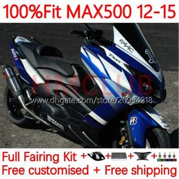 Spuitvormige schimmelbeuringen voor Yamaha Tmax-500 Max-500 T Max500 12-15 Carrosserie 33No.17 Tmax Max 500 Tmax500 12 13 14 15 T-MAX500 2012 2013 2014 2014 2015 OEM Body Kit Blue White