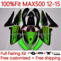 Spuitvormige schimmelbeuringen voor Yamaha Tmax-500 Max-500 T Max500 12-15 Carrosserie 33No.79 Tmax Max 500 Tmax500 12 13 14 15 T-MAX500 2012 2013 2014 2015 2015 OEM Body Kit Green Black