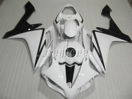 Carenados de molde de inyección para Yamaha YZF R1 07 08 kit de carenado blanco negro YZFR1 2007 2008 YI03