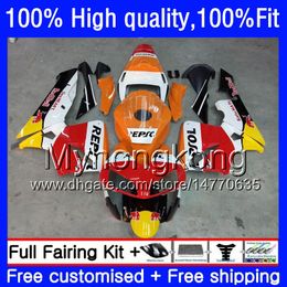 Moule d'injection pour HONDA CBR 600RR 600F5 600CC 600 RR F5 Orange rouge 03 04 49HM.148 CBR600RR 2003 2004 CBR600F5 CBR600 RR 03 04 Kit de carénage