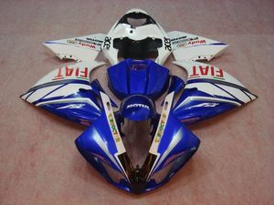 Injectie Mold Gratis Personaliseer Keuken Kit voor Yamaha YZF R1 09 10 11-14 Wit Blue Fackings Set YZF R1 2009-2014 OY14