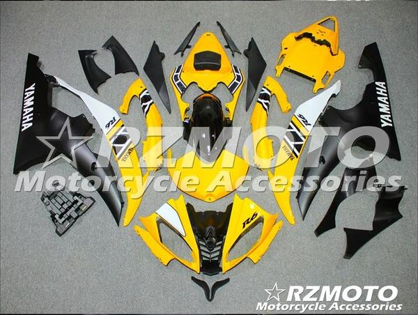 moule d'injection repsol Pour Yamaha YZF-R6 YZF600 R6 08 15 R6 2008-2015 ABS Carrosserie en plastique Carénage Kit noir d4 jaune