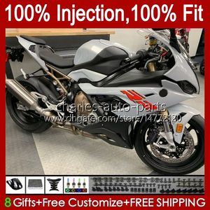 Injection Mold OEM Fairings For BMW S-1000RR S1000 S 1000 RR S-1000 19-21 Glossy grey Bodywork 21No.13 S1000-RR S1000RR 19 20 21 22 S 1000RR 2019 2020 2021 100% Fit Bodys