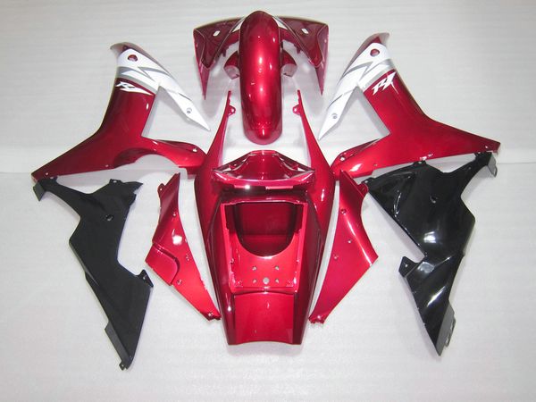 Gran oferta de kit de carenado moldeado por inyección para Yamaha YZF R1 2002 2003, juego de carenados de color rojo vino y negro YZF R1 02 03 OT50