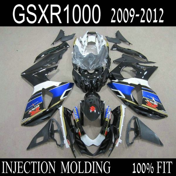 Kit de carenado moldeado por inyección para Suzuki GSXR1000 09 10 11 12 carenados negro azul set gsxr 1000 2009-2012 IT30