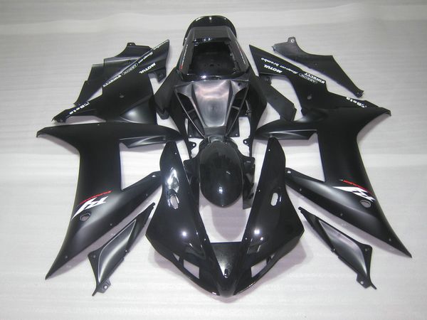 Kit de carenado de motocicleta moldeado por inyección para Yamaha YZF R1 2002 2003 juego de carenados negro mate YZF R1 02 03 OT56
