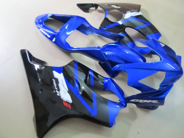 Kit de carenado de plástico moldeado por inyección para Honda CBR600 F4I 01 02 03 juego de carenados azul negro CBR600F4I 2001-2003 OT10