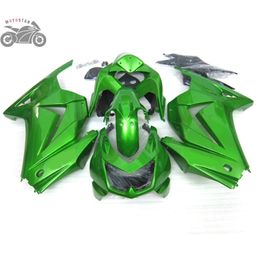 Kits de carrocería de carenado ABS de moldeo por inyección para kawasaki Ninja 250R 2008-2014 ZX250R kit ZX 250 08-14 EX250 todos los carenados verdes set Ft73