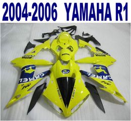 Spuitgieten gratis verzending ABS-kerset voor Yamaha 2004-2006 YZF R1 YZF-R1 04 05 06 Geelblauw Camel Plastic Backings Set PQ93