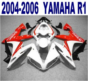 Injectie Molding ABS Full Fairing Kit voor Yamaha 2004 2005 2006 YZF R1 Rood Wit Zwart Motorfietsen Set 04-06 YZF-R1 VL46