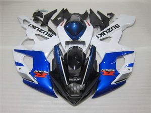 Injectie Gieten Gratis Personaliseer Keuken Kit voor Suzuki GSXR1000 05 06 Wit Zwart Blauwe Vallen Set GSXR1000 2005 2006 OT23