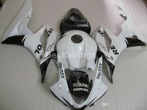 Kit de carénage personnalisé pour Honda CBR600RR 2007 2008, moulage par injection, kit de carénage classique blanc noir CBR600RR 07 08 LL11