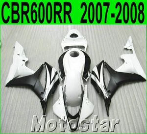 Injectie Molding Motorfiets Vogelvakken voor Honda CBR600RR 07 08 Wit Zwart Plastic Fairing Kit CBR 600RR F5 2007 2008 LY95