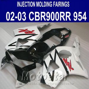 Moulage par injection Pièces de moto pour carénages Honda cbr900rr 954 2002 2003 blanc noir CBR954 kit de carénage CBR900 RR 02 03 YR8