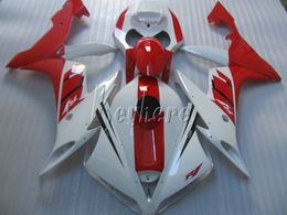 Kit de carenado de plástico moldeado por inyección para Yamaha YZF R1 04 05 06 juego de carenados rojo blanco YZFR1 2004 2005 2006 IT11