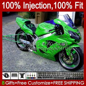 Corps OEM d'injection pour KAWASAKI NINJA ZX 1200 CC 12 R ZX1200C ZX12R 00 01 Carrosserie 2No.183 ZX 1200 12R 1200CC ZX-12R 2000 2001 ZX1200 C 00-01 100% Fit Carénage Vert brillant