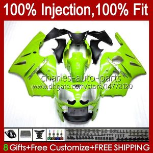 Corps d'injection OEM pour KAWASAKI NINJA ZX 1200 CC 12 R ZX1200C ZX12R 00 01 Carrosserie 2No.159 ZX 1200 12R 1200CC ZX-12R 2000 2001 ZX1200 C 00-01 100% Fit Carénage vert brillant