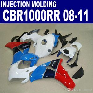 Injection OEM Personnaliser Kit de carénage pour Honda CBR1000RR 2008 - 2011 Blue White Red CBR 1000 RR 08 09 10 11 Fairings Set # U39