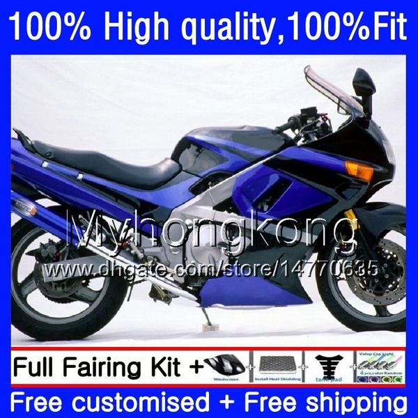 Inyección OEM para KAWASAKI ZZR 400 600 ZZR400 Azul negro 93 94 95 96 97 98 99 54HM.79 ZZR-400 ZZR600 00 01 02 03 04 05 06 07 Kit de carenado