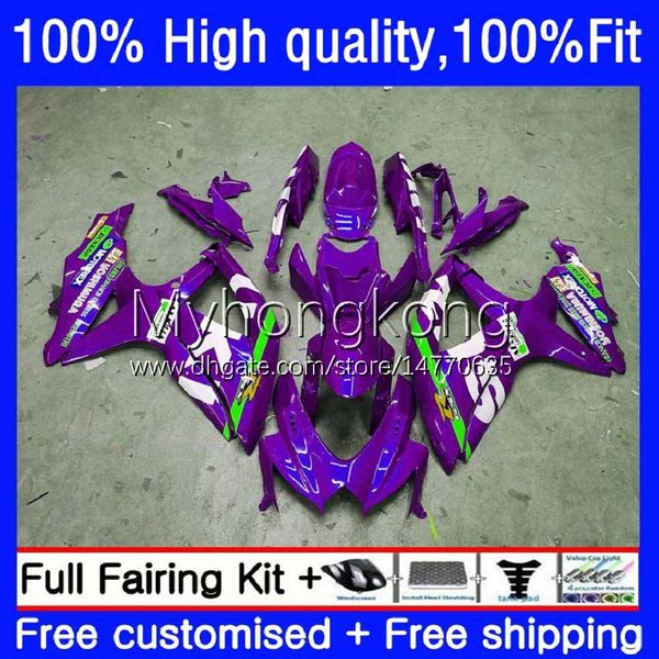 Injection OEM pour SUZUKI GSXR-600 GSXR600 GSXR-750 Nouveau violet 2008 2009 2010 Bodys 22No.171 GSX-R600 750CC 600CC GSXR750 08 09 10 K8 GSXR 600 750 CC 2008-2010 Carénage