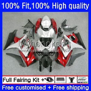 Injectie Red Silvery Mold Backings voor Suzuki GSXR 1000 CC 1000CC 2007-2008 Bodys 27NO.15 GSX-R1000 GSXR1000 K7 07 08 GSXR-1000 GSXR1000CC 2007 2008 OEM-carrosserie