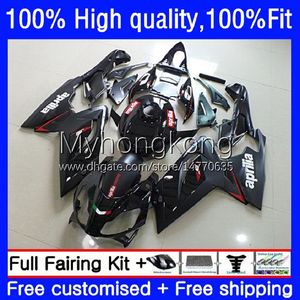 Carenados negros de inyección para Aprilia RS-125 RS4 RSV 125 RS 125 RR 125RR RSV-125 8No.2 RSV125 RS125 R 06 07 08 09 10 11 RSV125RR 2006 2007 2008 2009 2010 2011 Cuerpo OEM