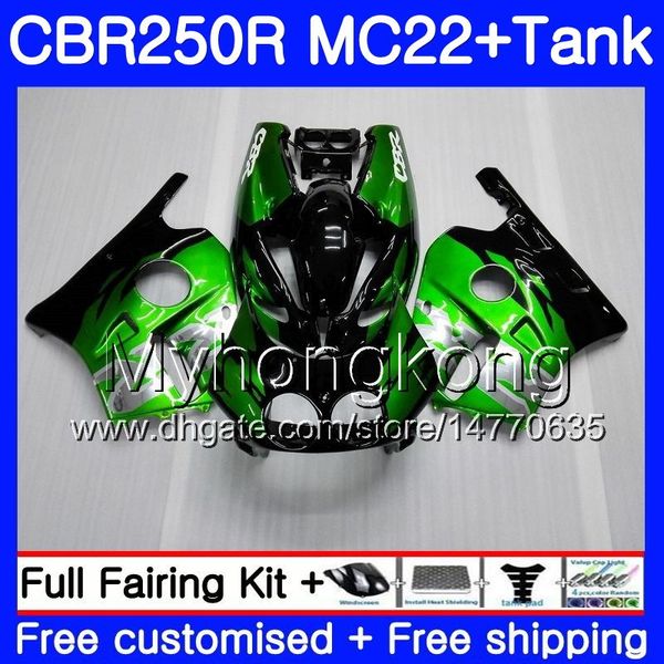 Injeção + Tanque Para HONDA CBR 250RR CBR250RR 90 91 92 93 94 263HM.4 MC22 CBR 250 CBR250 RR Verde prateado 1990 1991 1992 1993 1994 Carenagem