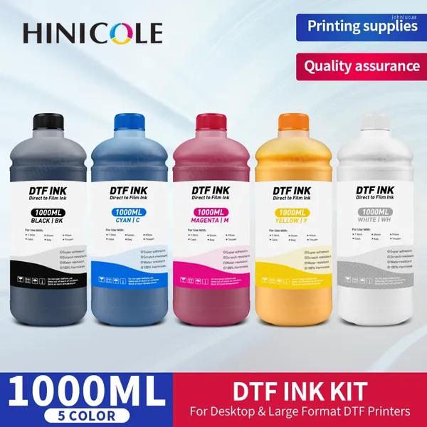 Kits de recarga de tinta 1000ML DTF para L1800 Disponible Impresora directa Película Transferencia de calor I3200 L800 L805 PET