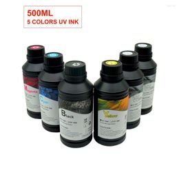 Kits de recharge d'encre 500ML Grade LED UV pour imprimante à plat impression métal en bois acrylique TPU coque de téléphone cuir verre