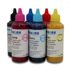 Kits de recharge d'encre 6x100ml, couleur universelle par Sublimation pour imprimantes à jet d'encre, presse à transfert de chaleur, tasse/T-Shirt/chaussures utilisées