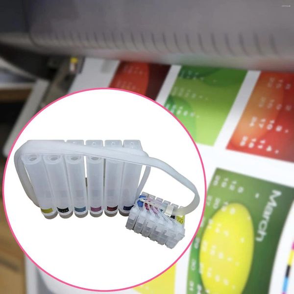 Kits de recarga de tinta Reemplazo de suministro continuo Recargable 6 colores Professional sin accesorio de impresora CISS de bricolaje