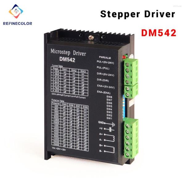 Kits de recarga de tinta DM542 Microstep Driver 24-50VDC Stepping Motor Controller Nema17 Nema23 Nema34 para máquina de grabado CNC de impresión UV