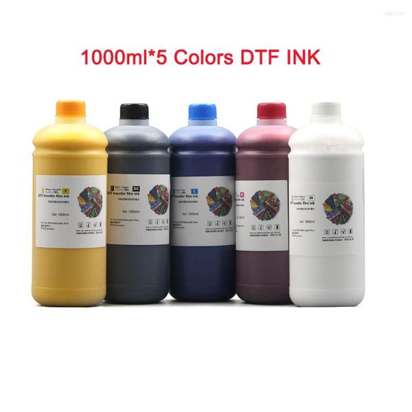 Kits de recharge d'encre DTF Set 1000ML 5 impression de film PET à transfert direct pour tête d'impression L1800 L800 L805 DX5 DX7 I3200 4720 5113