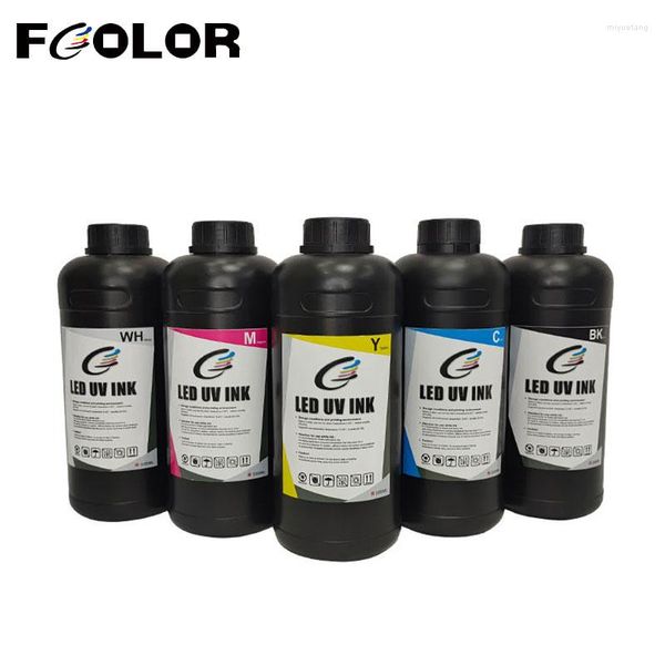 Kits de recarga de tinta Fcolor lavable curado rápido 5 botellas 500ML LED UV conjunto para Mimaki LUS-170 Compatible con impresión de vidrio UCJV300