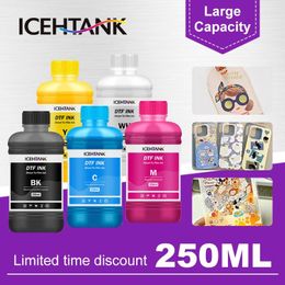 Inkt vulkits Icehtank 250 ml DTF voor directe overdrachtsfilm huisdier alle desktop grote formaat printer bk c m y wh kleur beschikbaar