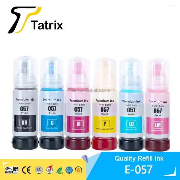 Kits de recharge d'encre Tatrix pour imprimante Epson 057, bouteille couleur à base d'eau, jet d'encre en vrac, L8050/L18050