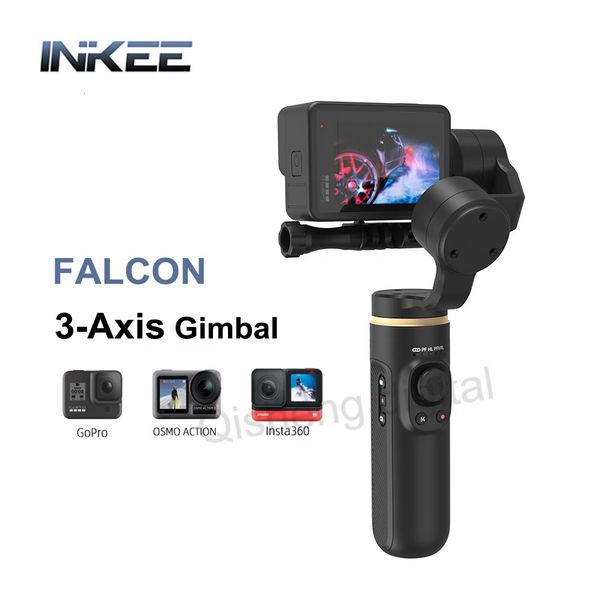 INKEE FALCON Plus stabilisateur de cardan 3 axes Anti-secouement cardan portable pour caméras d'action Hero 11 10 9 8 7 6 5 4 3 Osmo Insta360 240306