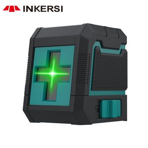 INKERSI New 2 Lines Green/Red Laser Level Self Levelling nivel laser Horizontal Vertical Cross-Line 1/4 inch Threaded mount