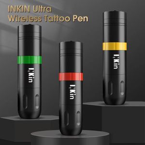 INKIN Ultra Wireless Cartridge Tattoo Pen Machine 1500 mAh Capaciteit Led Display Power Grip Supply voor Cartridge Tattoo Naalden 240315