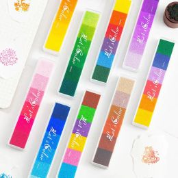 Tintpad tinta estampilla almohadilla gradiente colorido artesanía de bricolaje de bricolaje iy trabajo divertido huellas dactilares accesorios pintura con los dedos