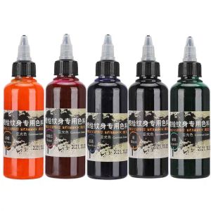 Inkten 100ml Tijdelijke Tattoo Inkt Wegwerp Matte Gekleurde Tekening Airbrush Pigment Microblading Permanente Body Art Schilderij Pigmenten